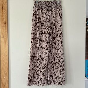 🌼Wide Leg Flowy Elastic Waistband Animal Print Pants